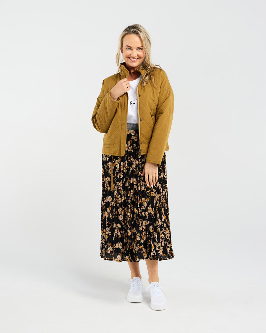 Helene Quilted Jacket | Mustard | Blackstone