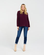 Renee Pleat Top | Plum | Blackstone