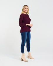 Renee Pleat Top | Plum | Blackstone