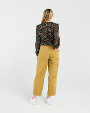Lexi Stitch Panel Pant | Mustard Gold | Blackstone