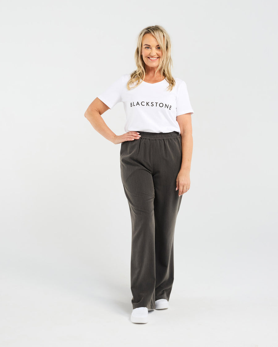 Rowan Wide Leg Pant | Charcoal/Pink | Blackstone