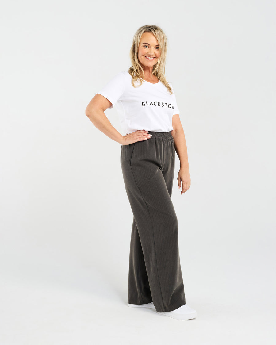 Rowan Wide Leg Pant | Charcoal/Pink | Blackstone