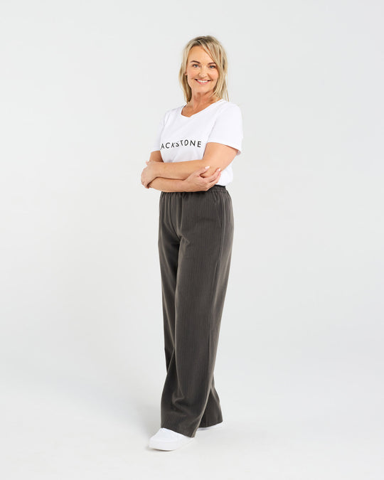 Rowan Wide Leg Pant | Charcoal/Pink | Blackstone