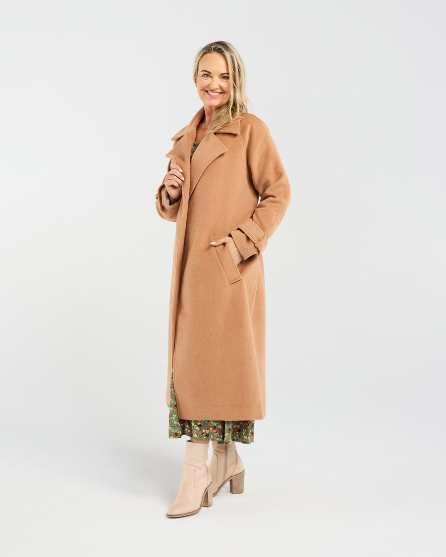 Camille Wool Coat | Camel | Blackstone