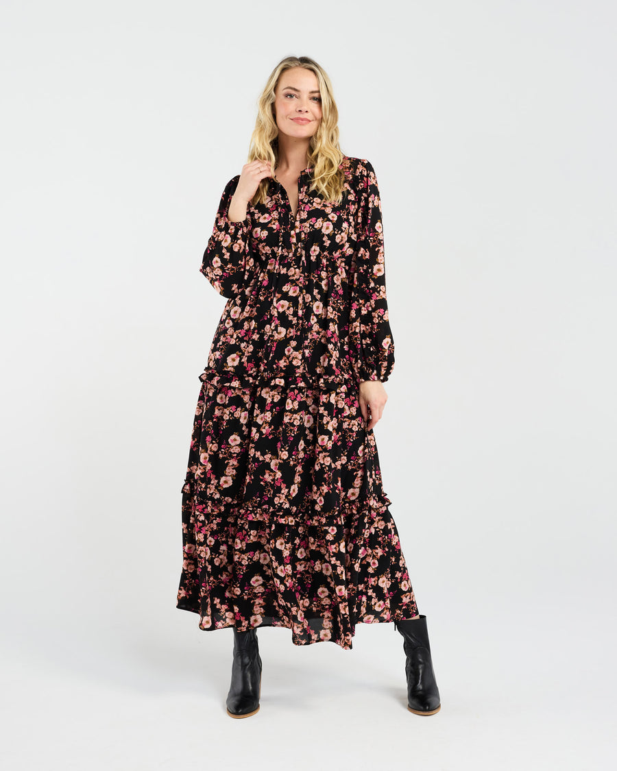 Sophie Ruffle Dress | Vintage Rose Pink | Blackstone