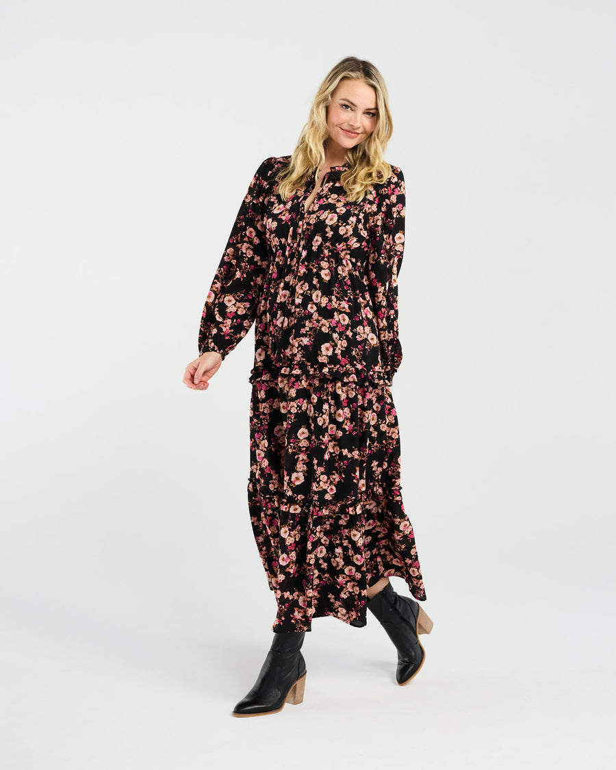 Sophie Ruffle Dress | Vintage Rose Pink | Blackstone