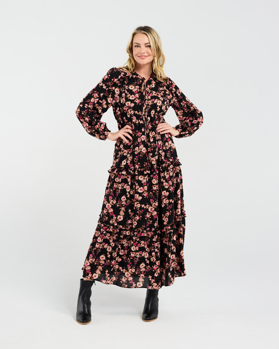 Sophie Ruffle Dress | Vintage Rose Pink | Blackstone