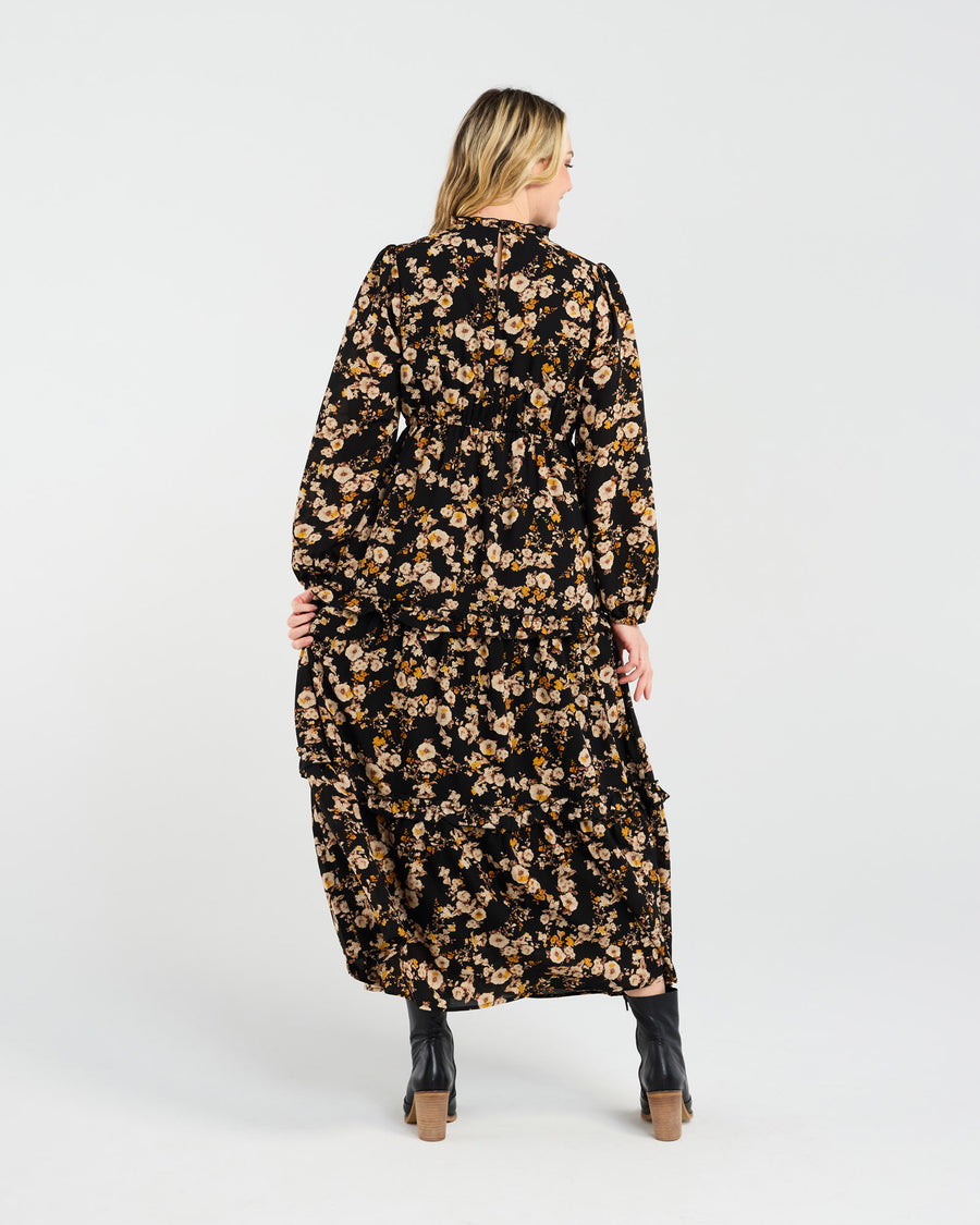 Sophie Ruffle Dress | Vintage Rose Yellow | Blackstone