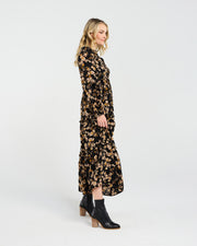 Sophie Ruffle Dress | Vintage Rose Yellow | Blackstone
