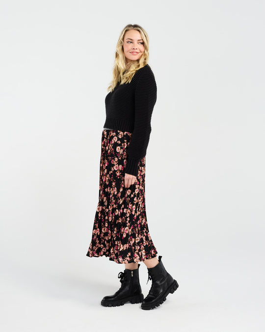Victoria Pleat Skirt | Vintage Rose Pink | Blackstone