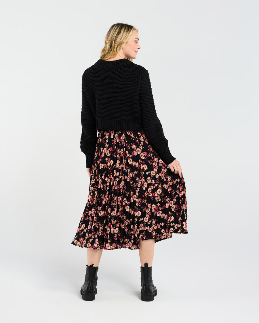Victoria Pleat Skirt | Vintage Rose Pink | Blackstone