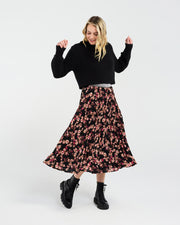 Victoria Pleat Skirt | Vintage Rose Pink | Blackstone