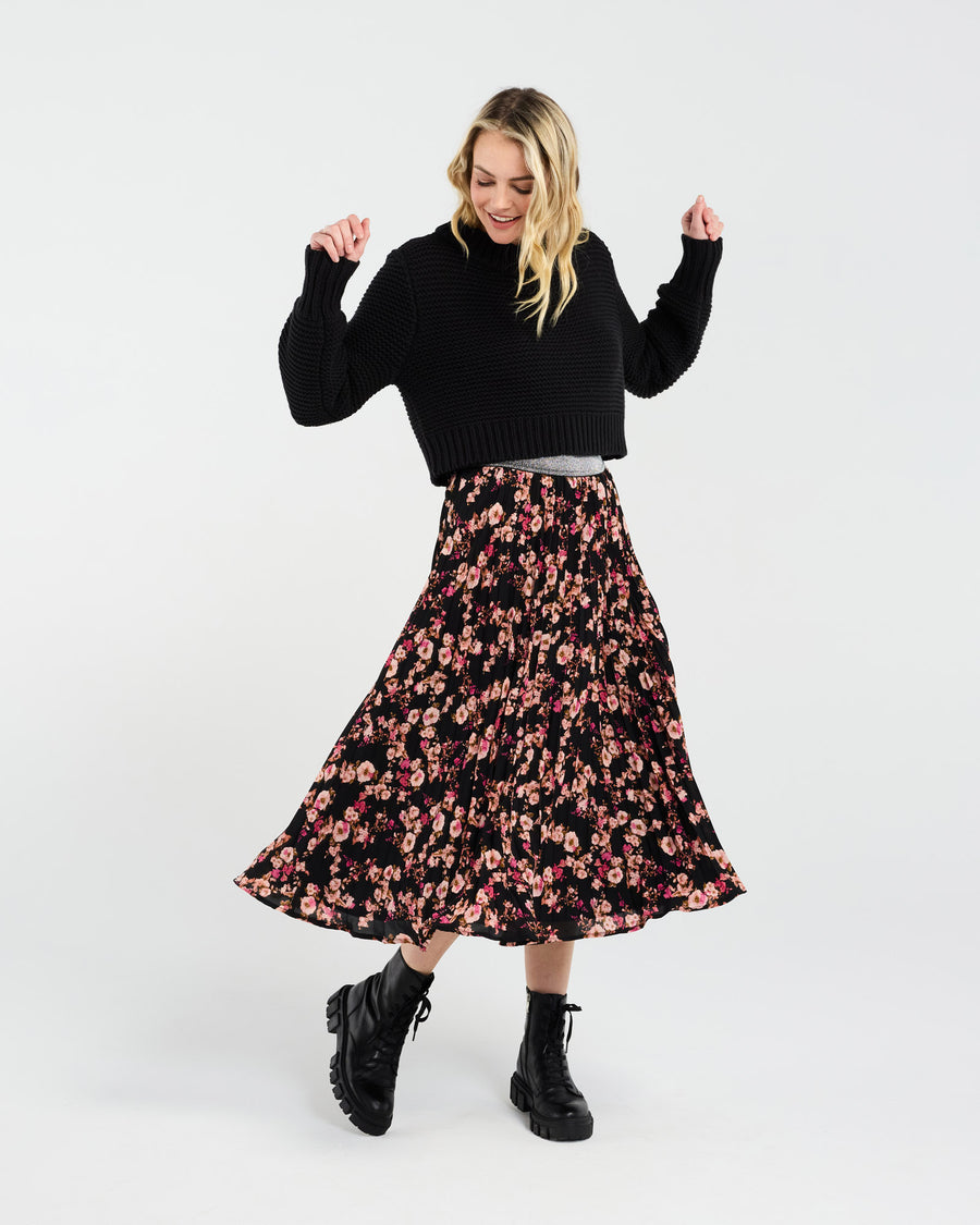 Victoria Pleat Skirt | Vintage Rose Pink | Blackstone