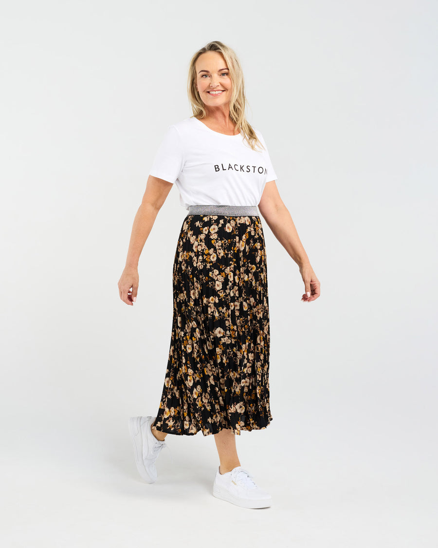 Victoria Pleat Skirt | Vintage Rose Yellow | Blackstone