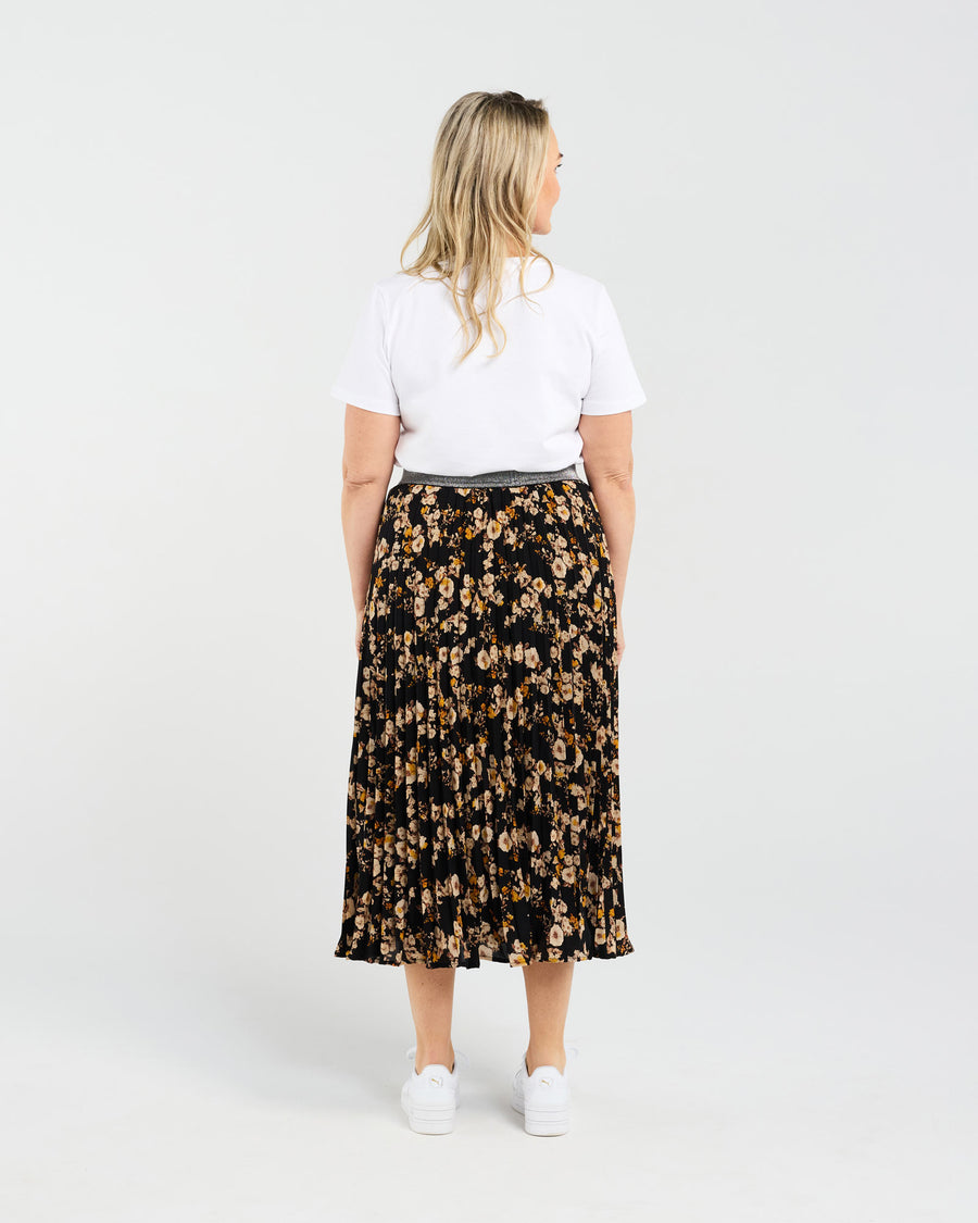 Victoria Pleat Skirt | Vintage Rose Yellow | Blackstone