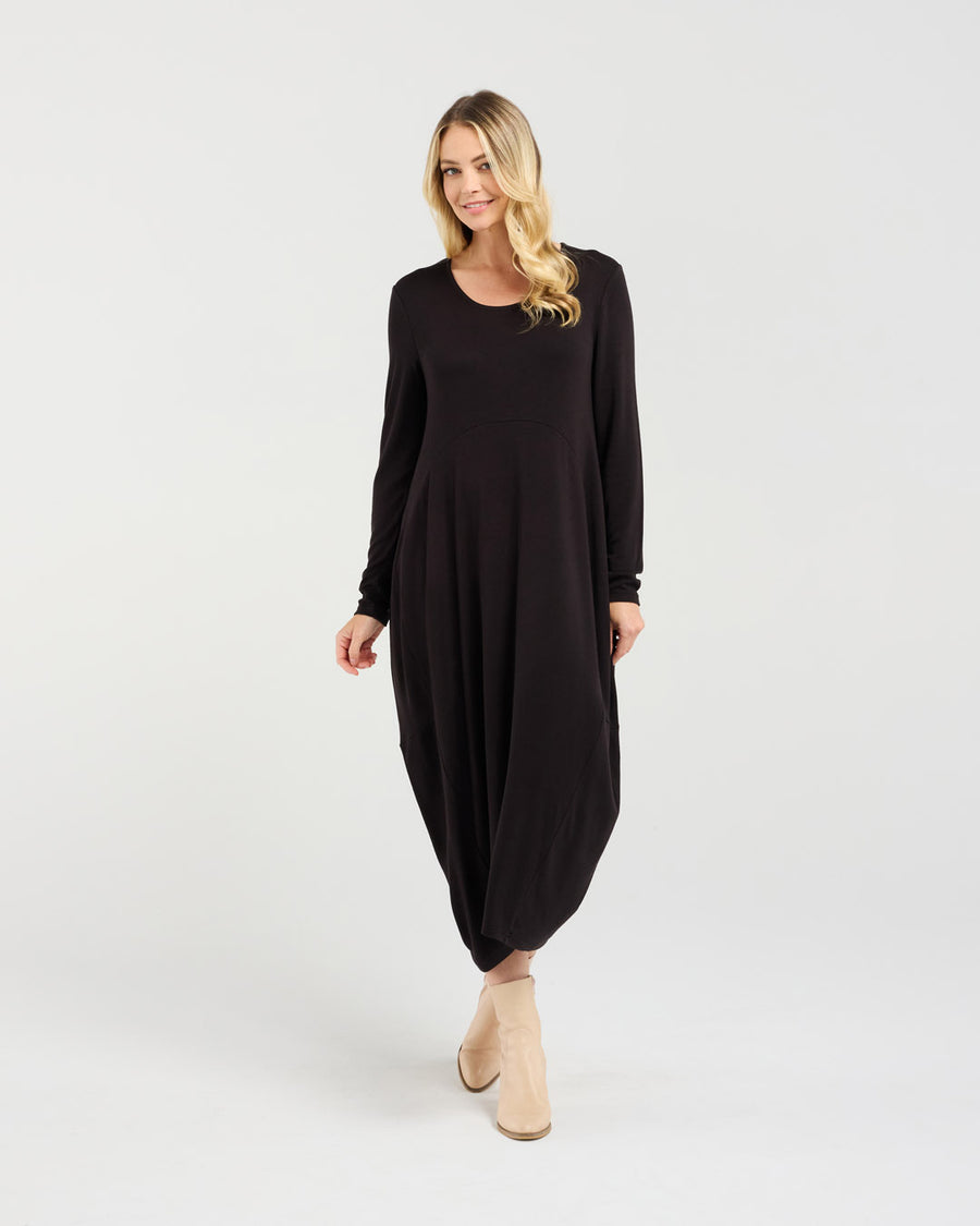 Tabitha Cashmere Blend Dress | Black | Blackstone