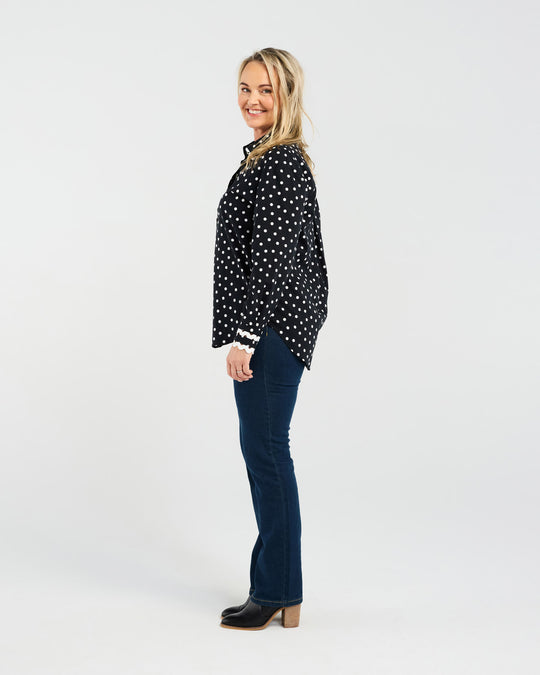 Julia Spot Shirt | Black Spot | Blackstone