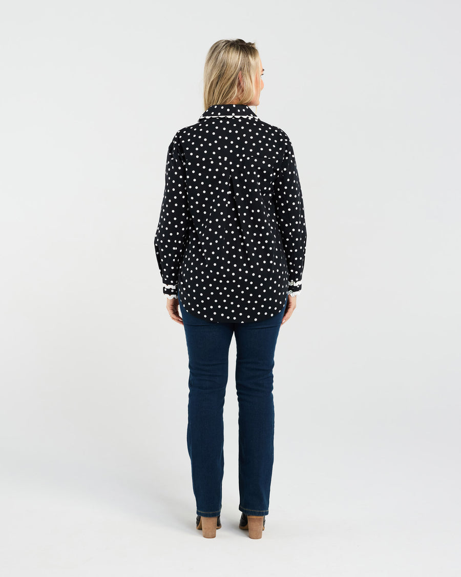 Julia Spot Shirt | Black Spot | Blackstone
