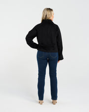 Kate Crop Pea Coat | Black | Blackstone