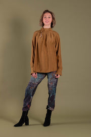 High Neck Blouse | Gold | Deeanne Hobbs