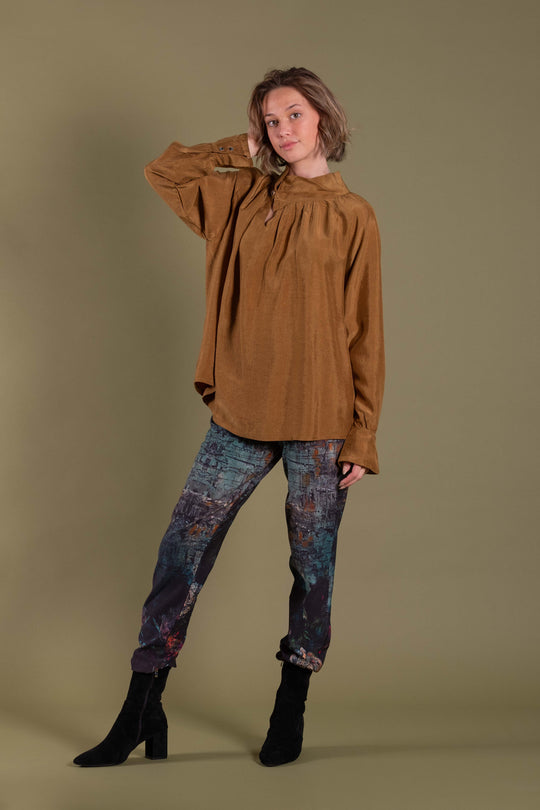High Neck Blouse | Gold | Deeanne Hobbs