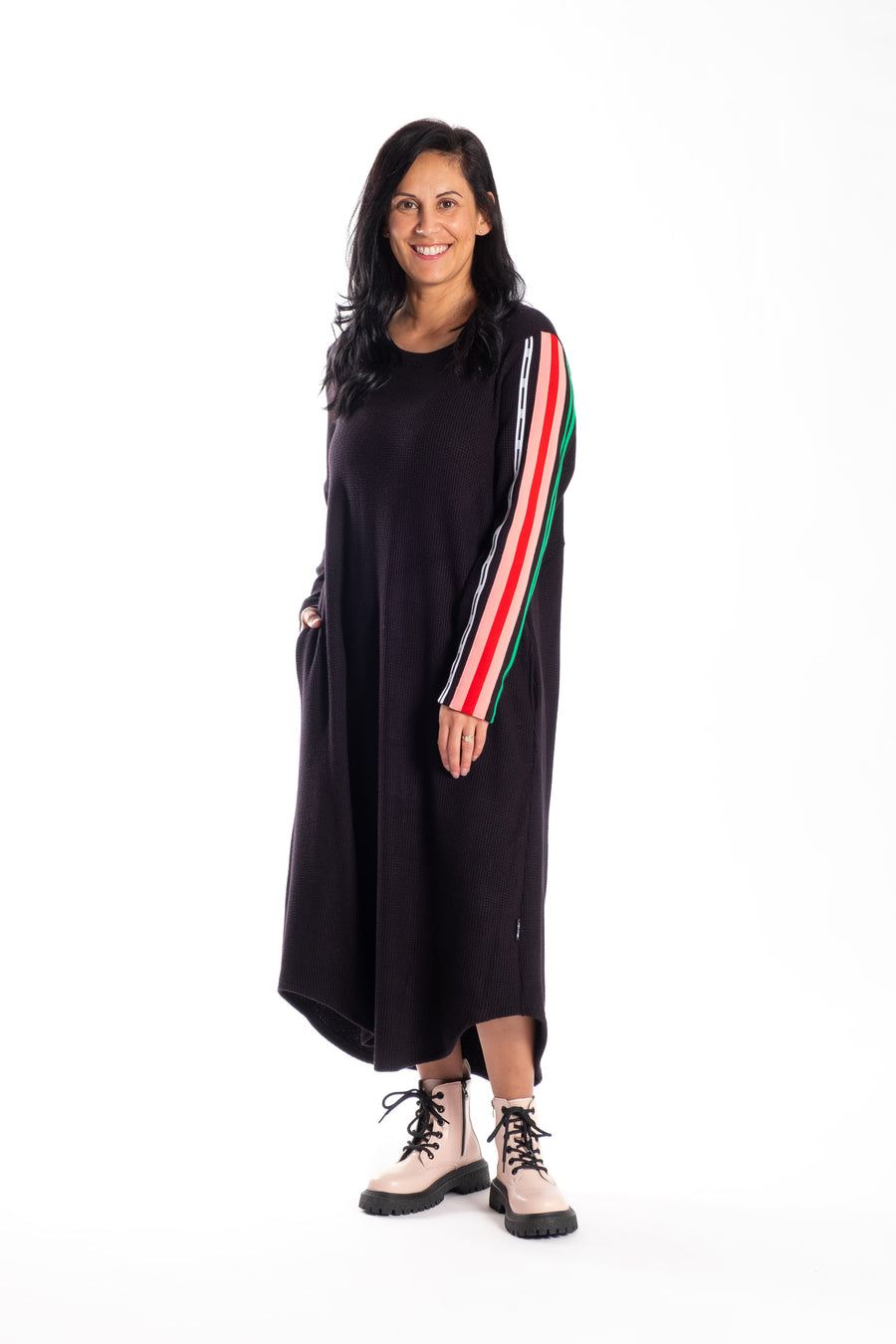 Simone Dress | Multi Stripe | Jellicoe