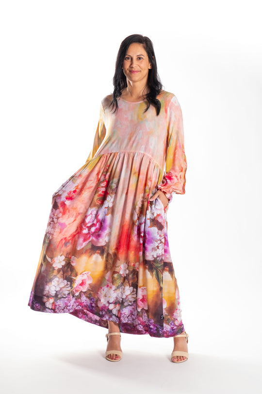 Kylie Dress | Apricot Floral | Jellicoe