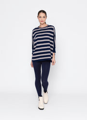 Lyric Top | Navy + Pink Stripe | Two By Two Essentials