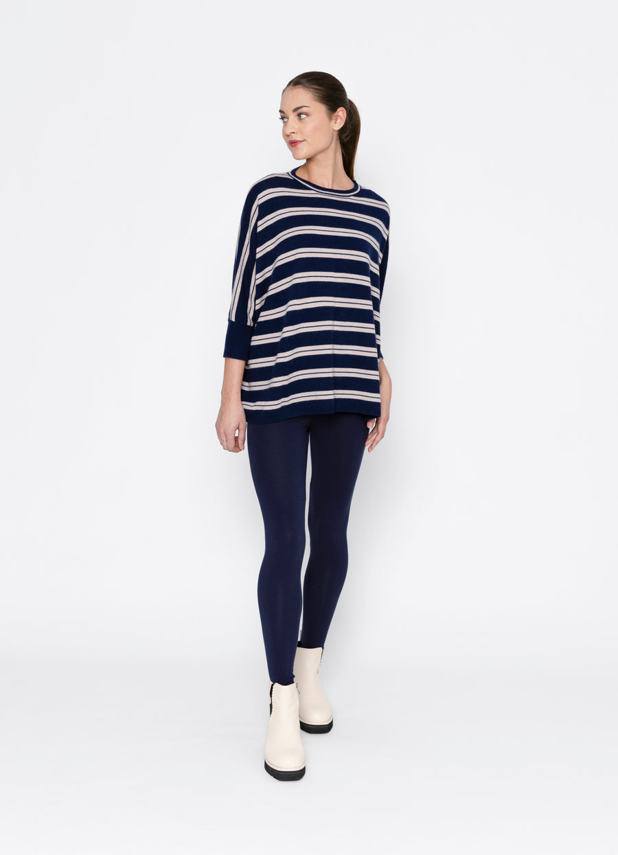 Lyric Top | Navy + Pink Stripe | Two By Two Essentials