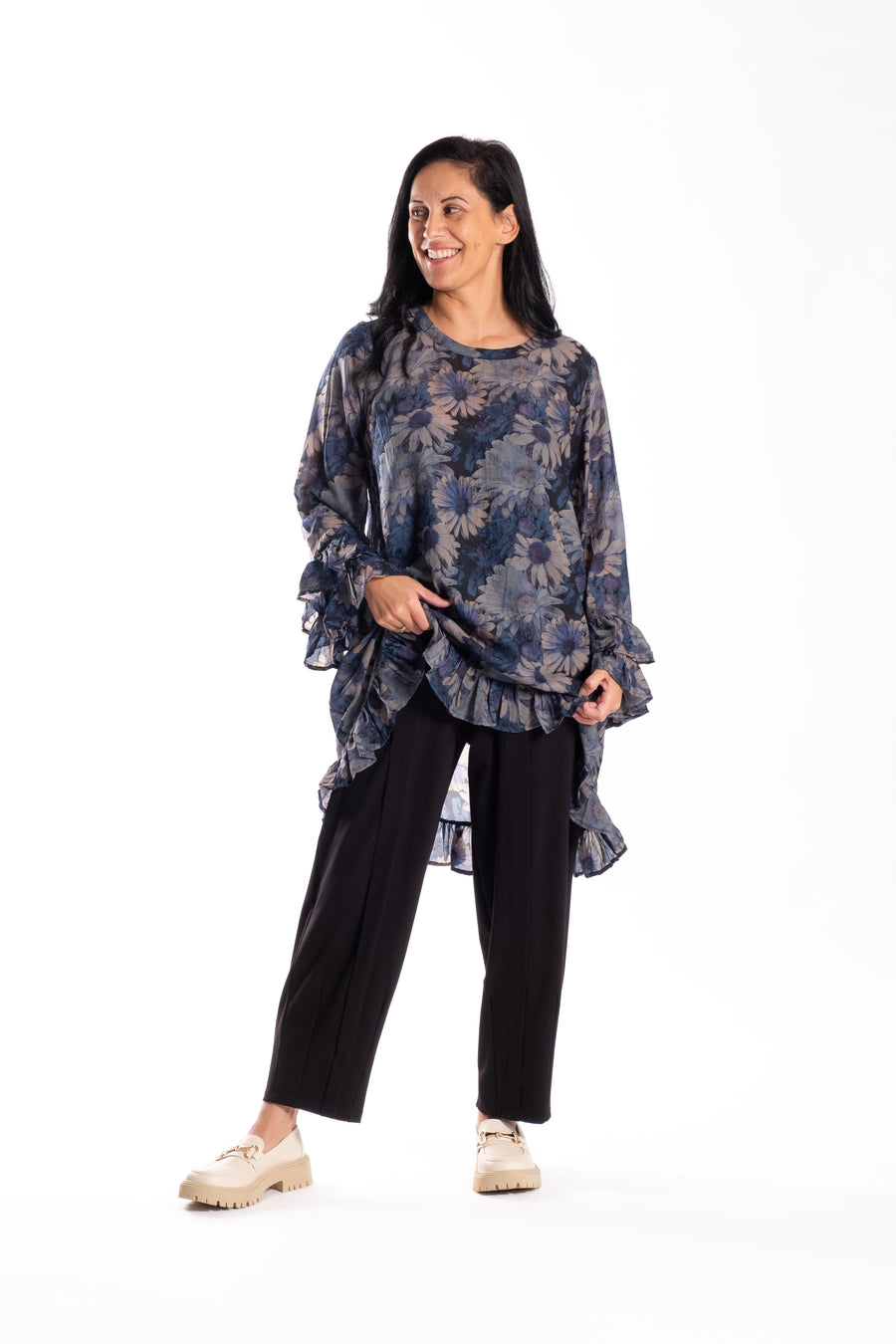 Lily Top | Blooming Blue | Jellicoe