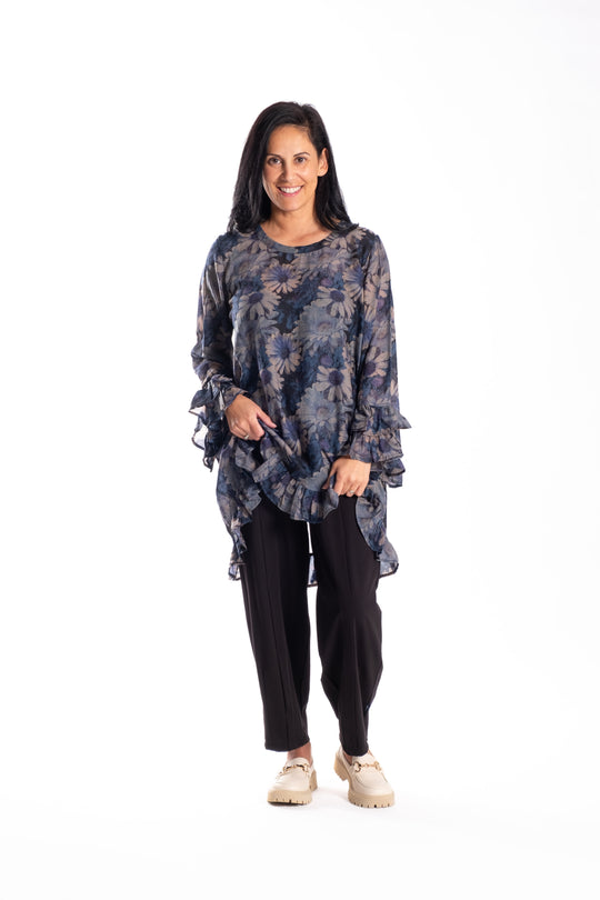 Lily Top | Blooming Blue | Jellicoe