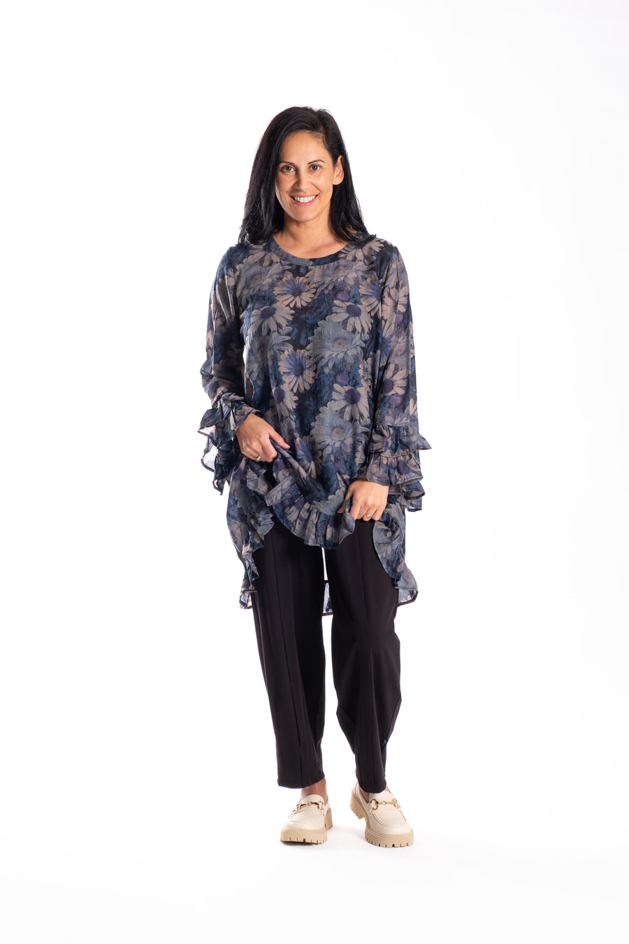Lily Top | Blooming Blue | Jellicoe