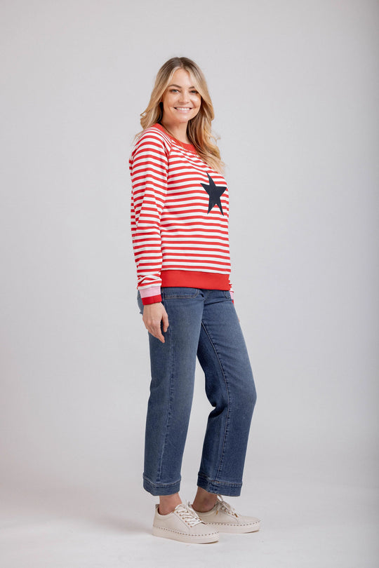 Striped Delight Sweat | Mimoso | Red