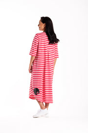 Simone Dress | Red/Pink | Jellicoe