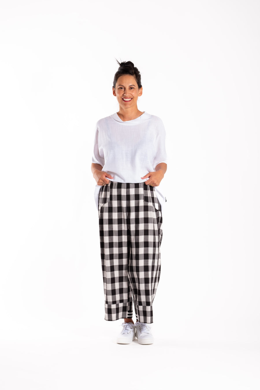 Capri Pant | Blk Chq | Jellicoe