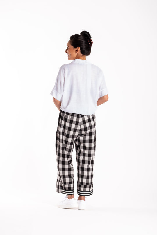 Capri Pant | Blk Chq | Jellicoe