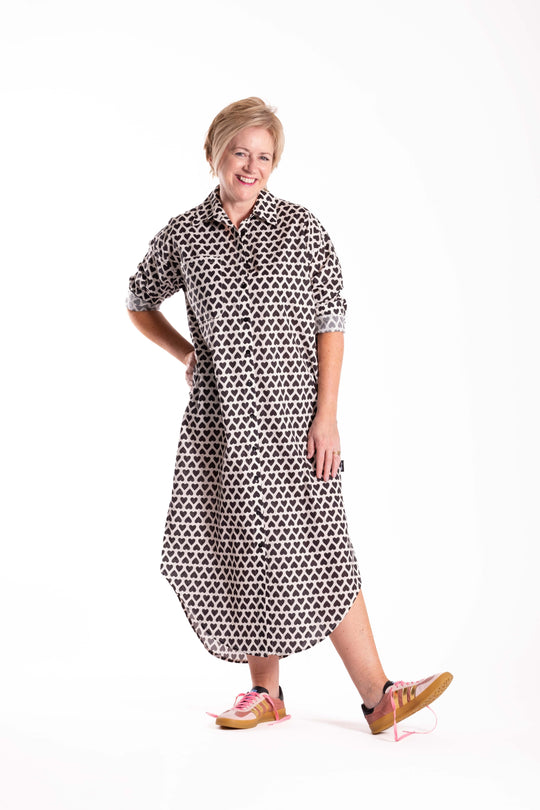 Long Shirt Dress | Hearts | Jellicoe