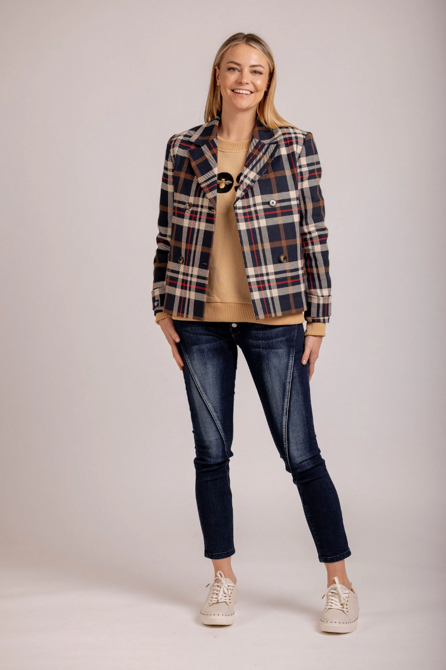 Mateo Jacket | Check | Moss