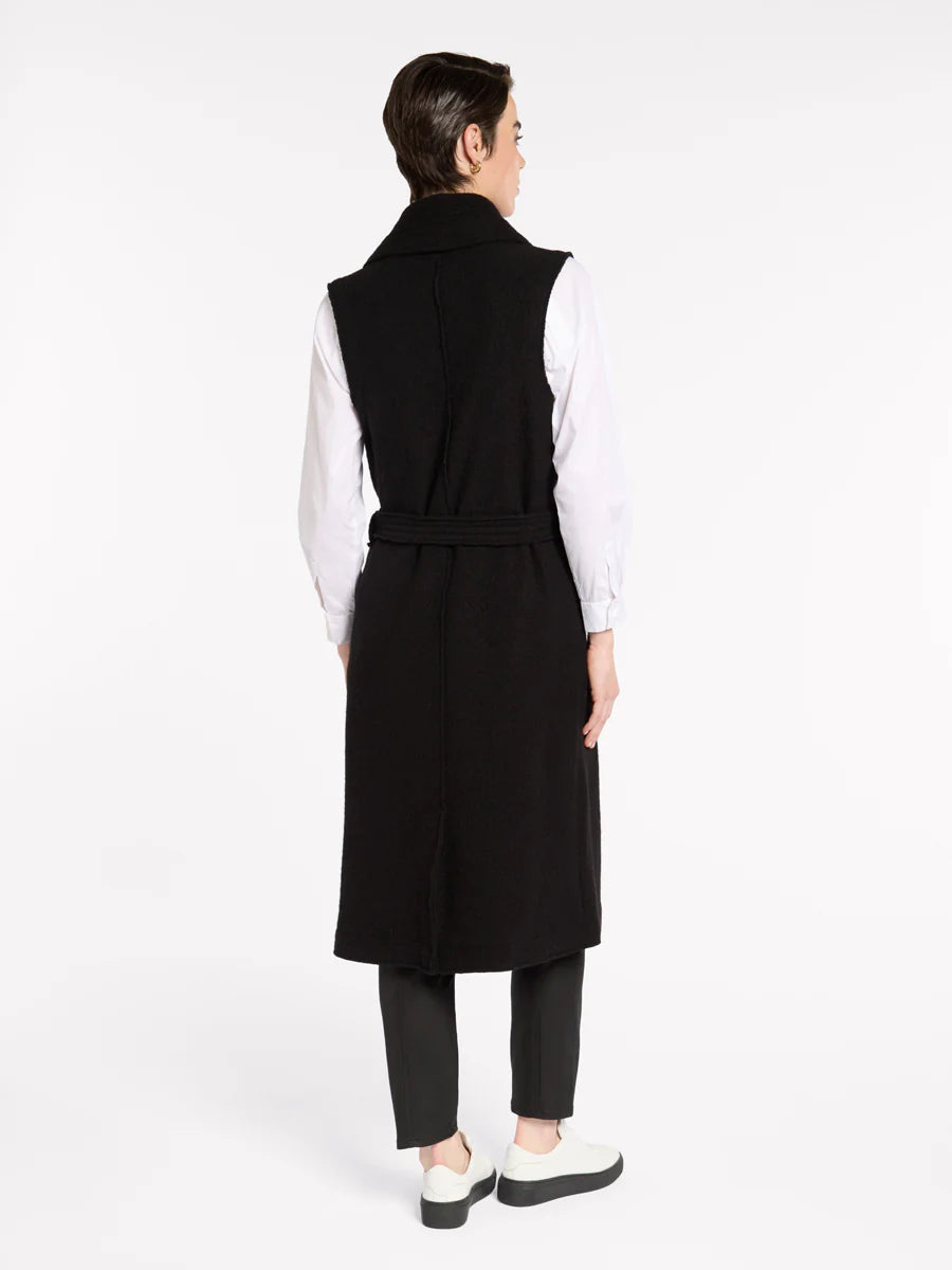 B/W Longline Belted Vest | Marco Polo