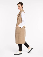 B/W Longline Belted Vest | Marco Polo