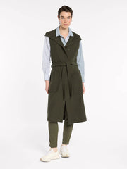 B/W Longline Belted Vest | Marco Polo