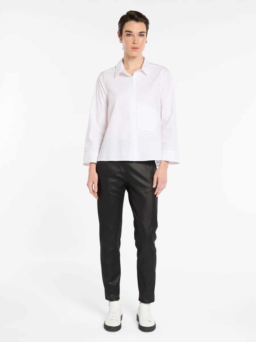 Topstitch Shirt | White | Marco Polo