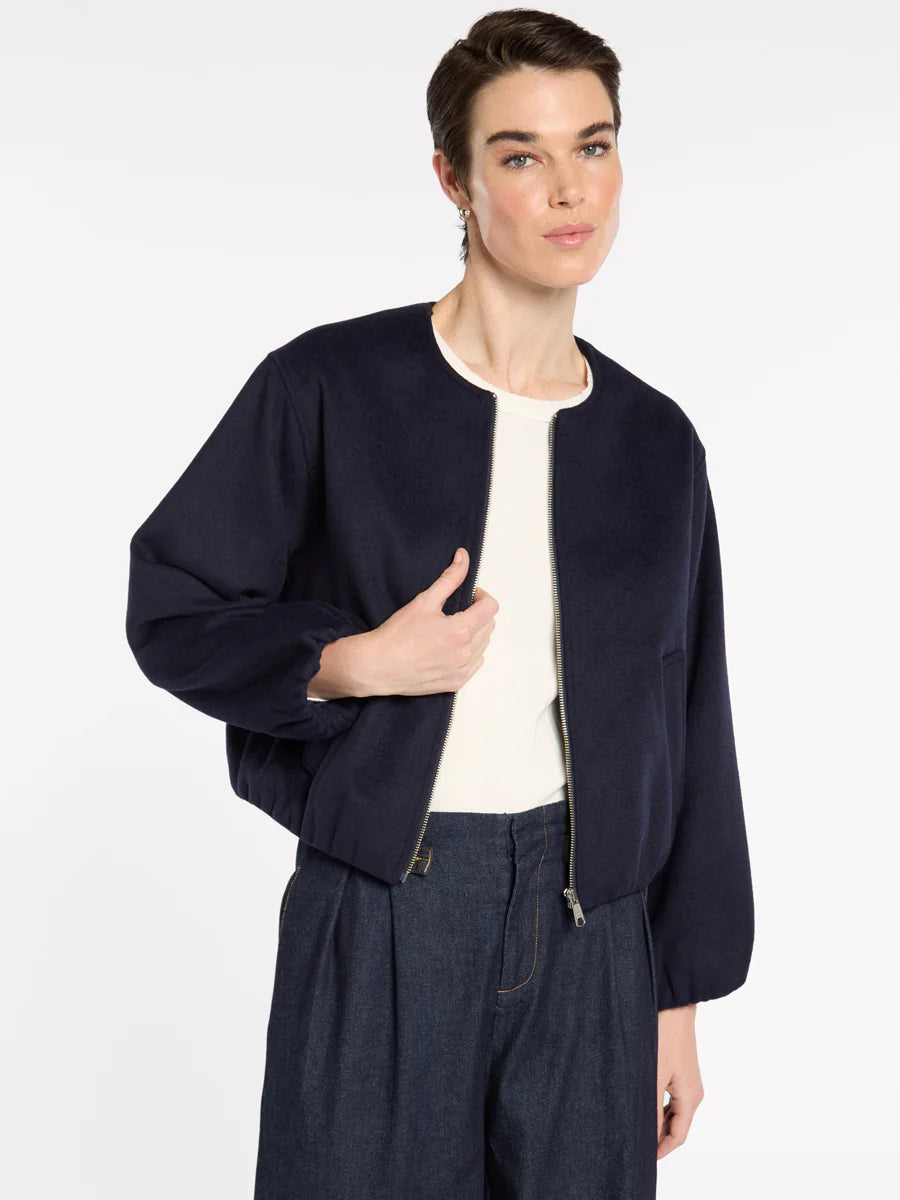 Cropped Bomber | Navy | Marco Polo