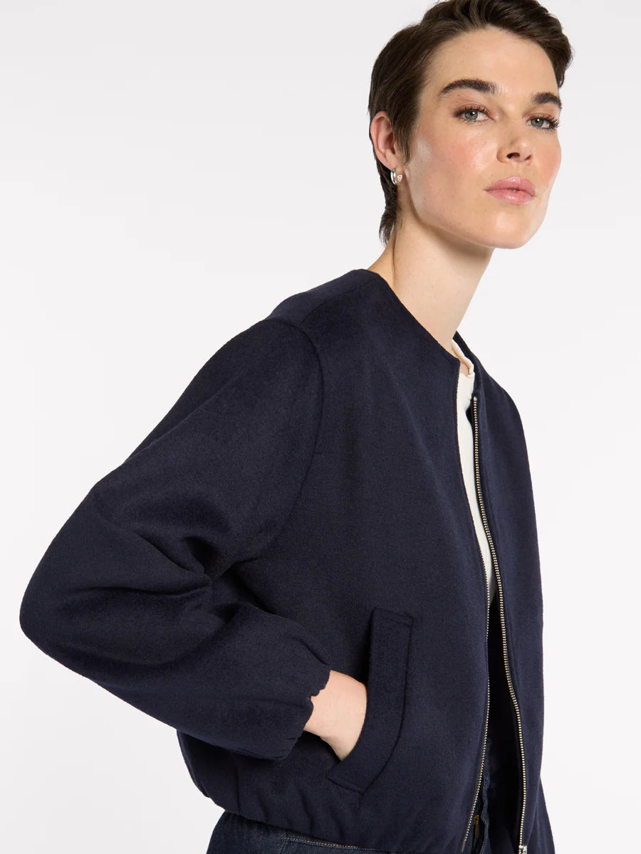 Cropped Bomber | Navy | Marco Polo