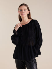 L/S Pleated Top